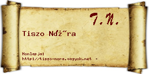 Tiszo Nóra névjegykártya