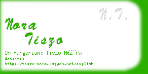 nora tiszo business card